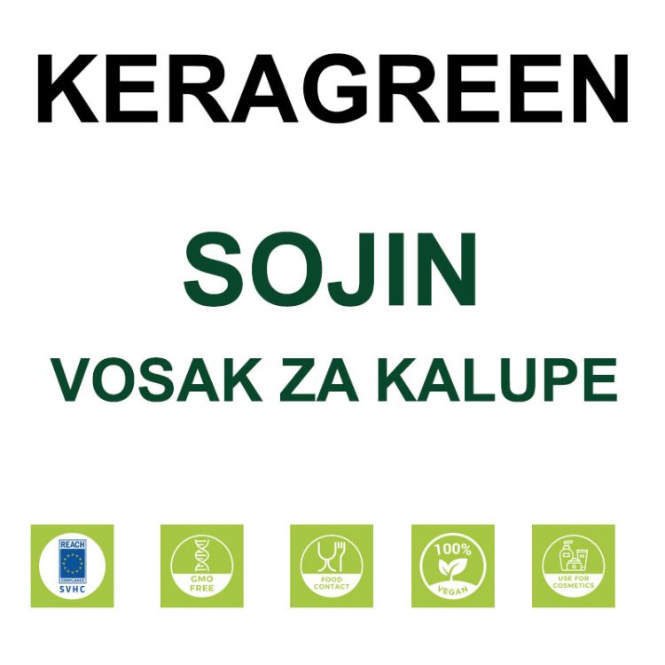 Keragreen sojin vosak za kalupe